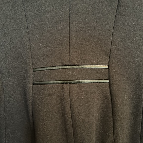 White House Black Market women’s black blazer with faux leather details - Picture 7 of 8